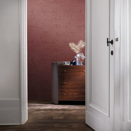 Papier peint vinyle sur intissé uni rouge framboise  JOHARA - Le Velours par Casamance - 74394044
