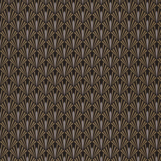 Papier peint intissé géométrique or et argent STEIN - Delta par Casamance - 73921150