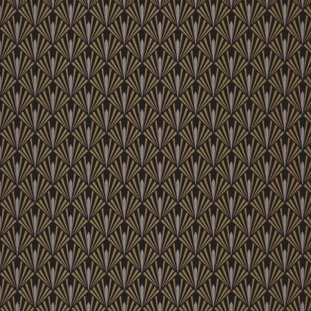 Papier peint intissé géométrique or et argent STEIN - Delta par Casamance - 73921150