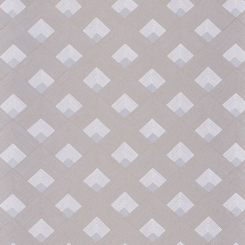 Papier peint intissé géométrique or et argent ONDES - Misura par Casamance - 74470722