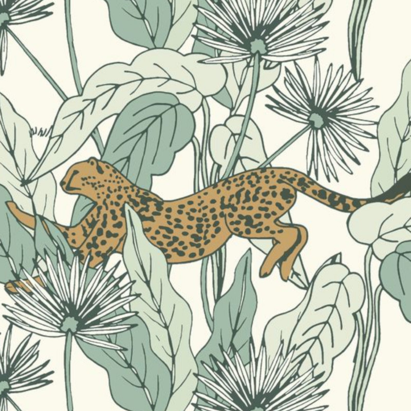 Papier peint intissé végétal vert amande et marron FANTASY WORLD - The Place to Be(d) par Caselio - 101770000