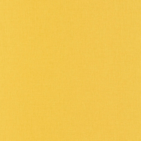 Papier peint vinyle sur intissé uni jaune  SWING - Linen par Caselio - 68522015