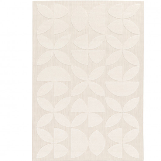 Tapis de salon - 160x230cm - Ethnique / Berbère écru et blanc cassé MAMBO par Balta