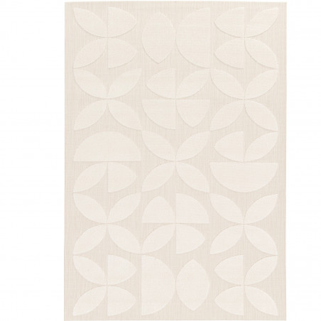 Tapis de salon - 160x230cm - Ethnique / Berbère écru et blanc cassé MAMBO par Balta