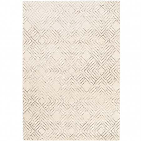 Tapis de salon - 120x170cm - Graphique / Géométrique écru et taupe Cocoon par Balta