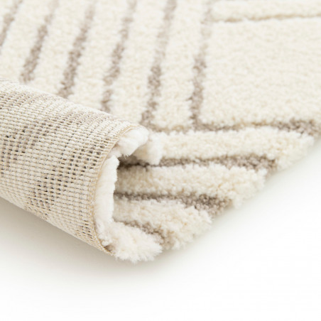 Tapis de salon - 120x170cm - Graphique / Géométrique écru et taupe Cocoon par Balta