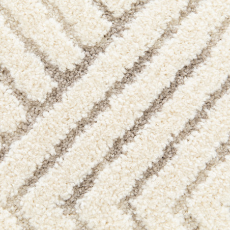Tapis de salon - 120x170cm - Graphique / Géométrique écru et taupe Cocoon par Balta