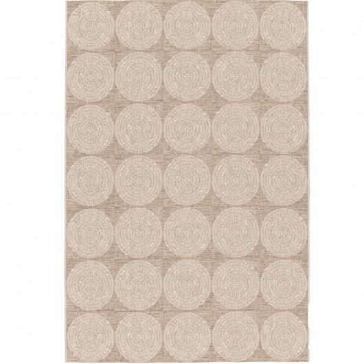 Tapis de salon - 160x230cm - Graphique / Géométrique écru et taupe INDY par Balta