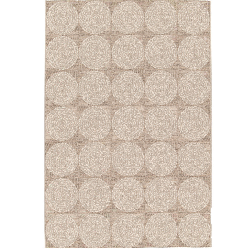 Tapis de salon - 160x230cm - Graphique / Géométrique écru et taupe INDY par Balta