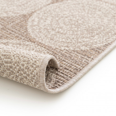 Tapis de salon - 160x230cm - Graphique / Géométrique écru et taupe INDY par Balta