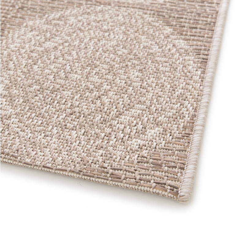 Tapis de salon - 160x230cm - Graphique / Géométrique écru et taupe INDY par Balta