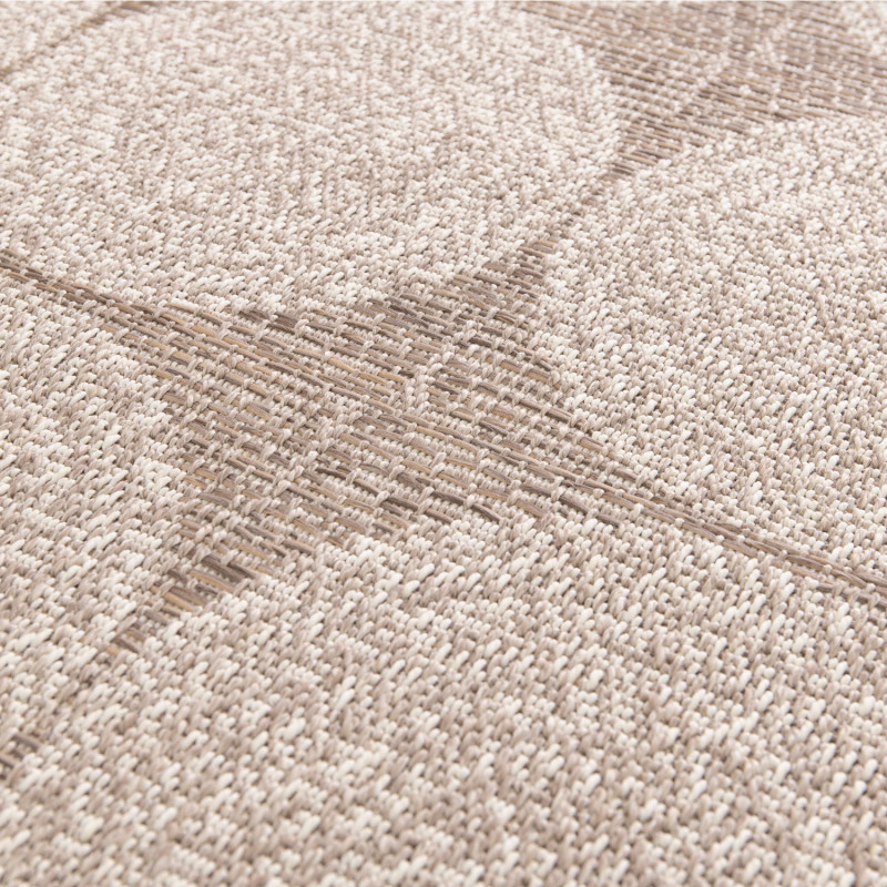 Tapis de salon - 160x230cm - Graphique / Géométrique écru et taupe INDY par Balta