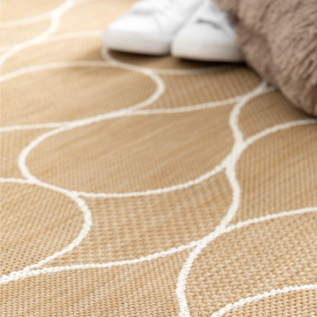 Tapis de salon - 140x200cm - Contemporain corde naturelle et écru Essenza par Balta Tapis de salon - 140x200cm - Contemporain corde naturelle et écru Essenza par Balta