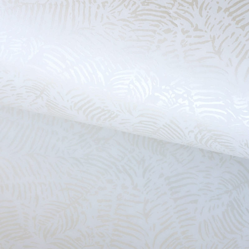 Papier peint intissé floral argenté FOUGERES - Panama par Casadeco - 81080326