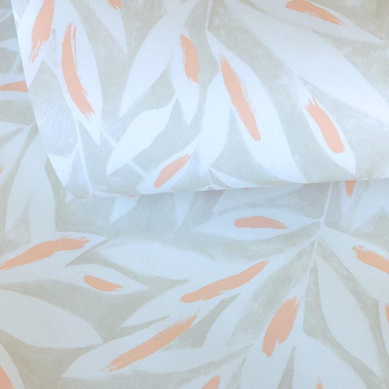 Papier peint intissé feuillage rose  TAMARIS - Jardins Suspendus par Casadeco - 85240155