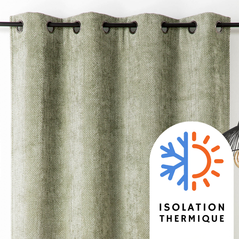 Prêt-à-Poser rideau - 135cmx260cm - vert litchen COLORADO par Linder