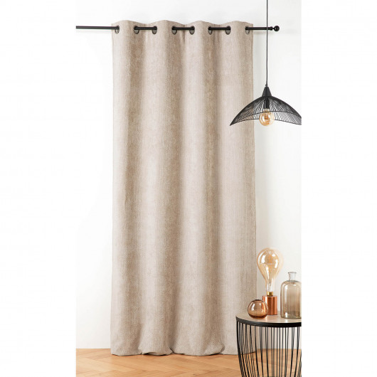 Prêt-à-Poser rideau isolant - 135cmx260cm - uni beige COLORADO par Linder