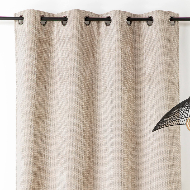 Prêt-à-Poser rideau isolant - 135cmx260cm - uni beige COLORADO par Linder