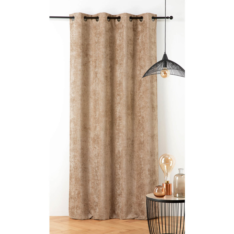 Prêt-à-Poser rideau - 135cmx260cm - beige foncé COLORADO par Linder