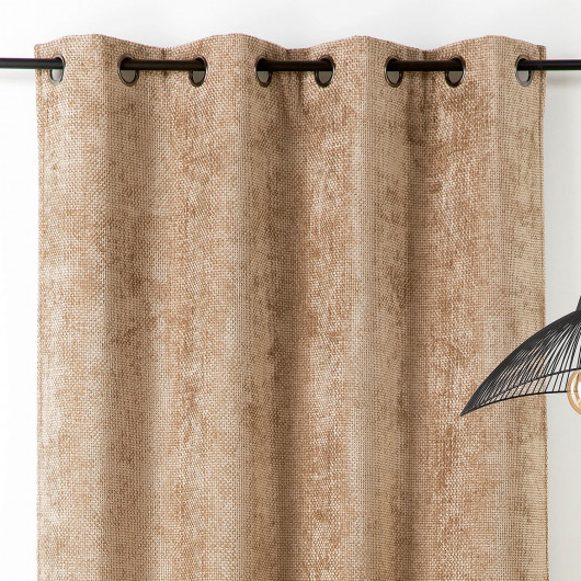 Prêt-à-Poser rideau - 135cmx260cm - beige foncé COLORADO par Linder