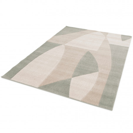 Tapis de salon - 120x170cm - Graphique / Géométrique vert et beige LUNA par Balta