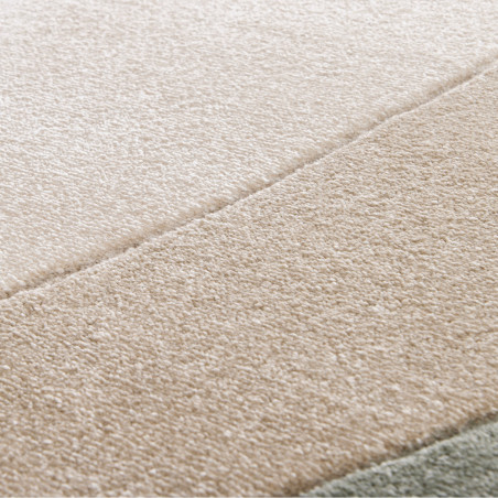 Tapis de salon - 120x170cm - Graphique / Géométrique vert et beige LUNA par Balta