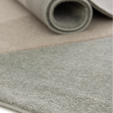 Tapis de salon - 120x170cm - Graphique / Géométrique vert et beige LUNA par Balta