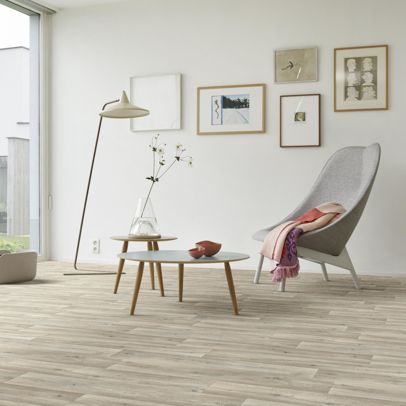 Sol Vinyle/PVC - 4m - parquet chêne taupe SILK OAK 147M - Optima Silvertex par Beauflor