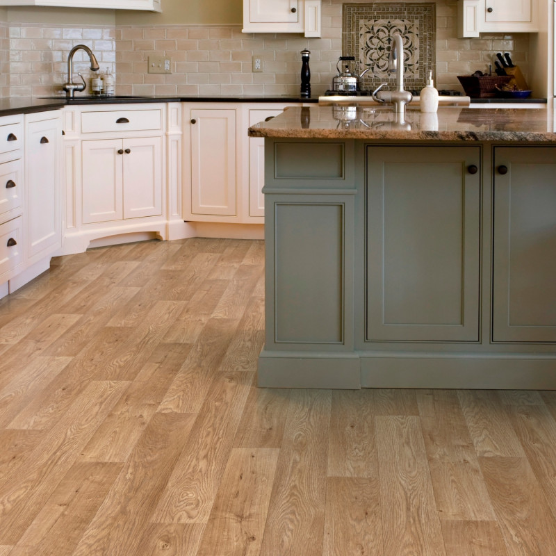 Sol Vinyle/PVC - 4m - parquet chêne moyen ASPIN 832 -  Expert Eco  par IVC