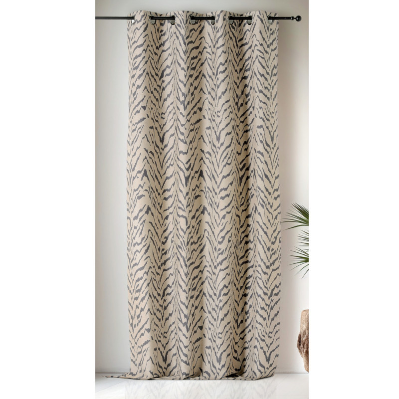 Prêt-à-Poser rideau - 140cmx240cm - animal beige et gris ZULU par Linder