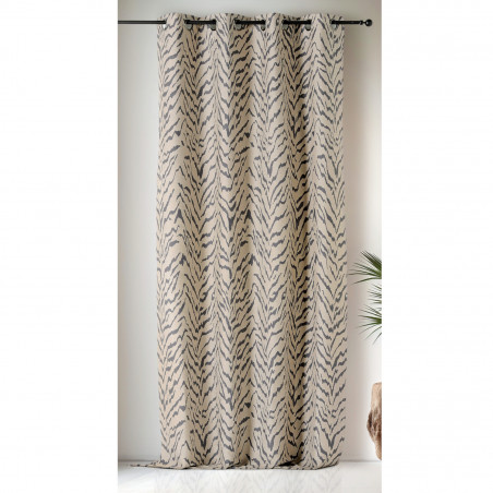 Prêt-à-Poser rideau - 140cmx240cm - animal beige et gris ZULU par Linder Prêt-à-Poser rideau - 140cmx240cm - animal beige et gris ZULU par Linder