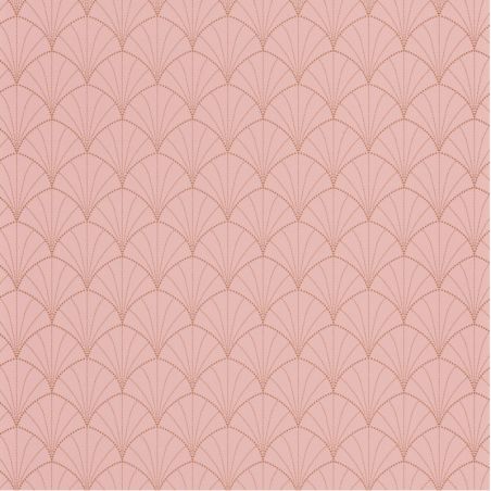 Papier peint intissé graphique rose blush et cuivré STARDUST - The Place to Bed par Caselio - 101824020
