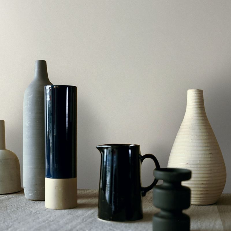 Papier peint intissé uni argent et blanc ALEPH - Delta par Casamance - 72120118