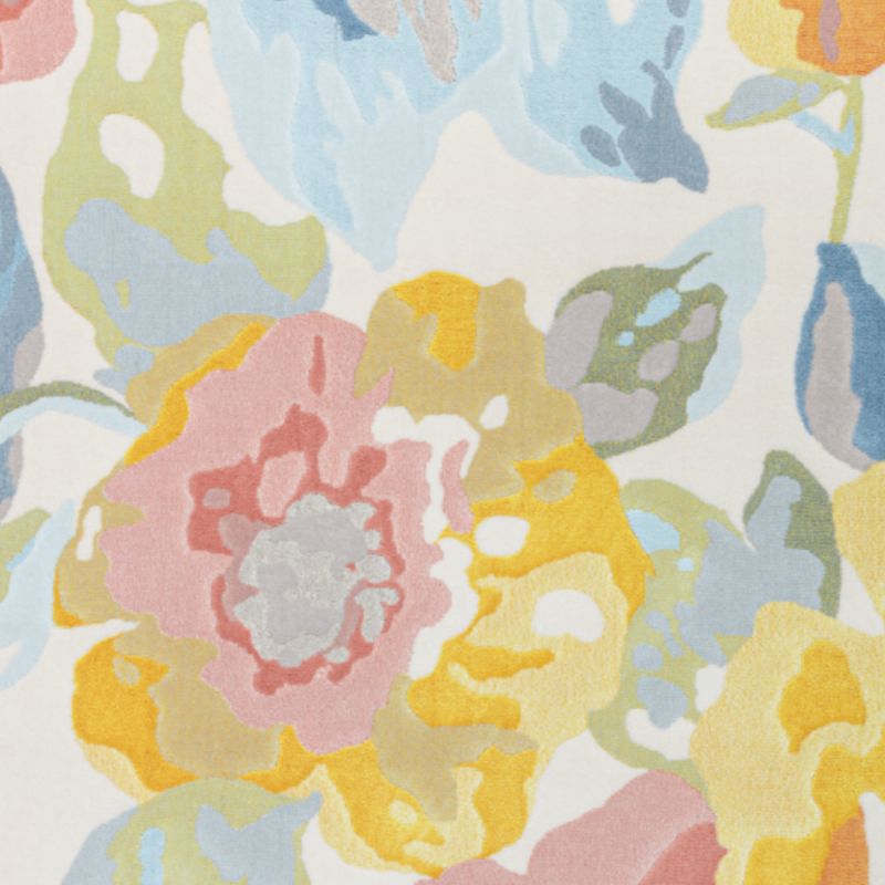 Tapis de salon - 160x230cm - Animal / Végétal gris et or Bloom par Osta