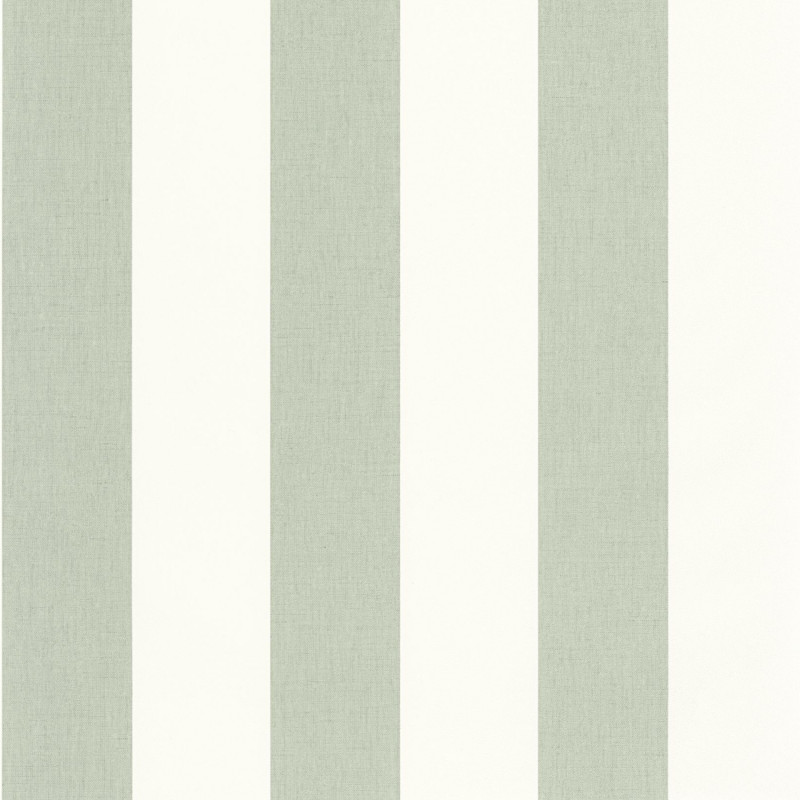 Papier peint intissé géométrique vert amande et blanc LINES - Basics par Caselio - 104047004