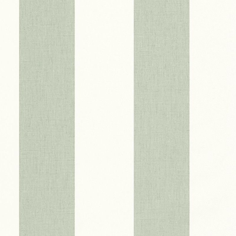 Papier peint intissé géométrique vert amande et blanc LINES - Basics par Caselio - 104047004