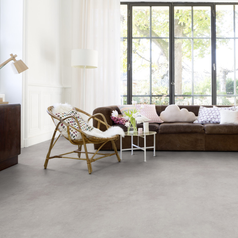 Sol Vinyle/PVC - 3m - béton gris clair LEONE CLEAR - Primetex  par Gerflor