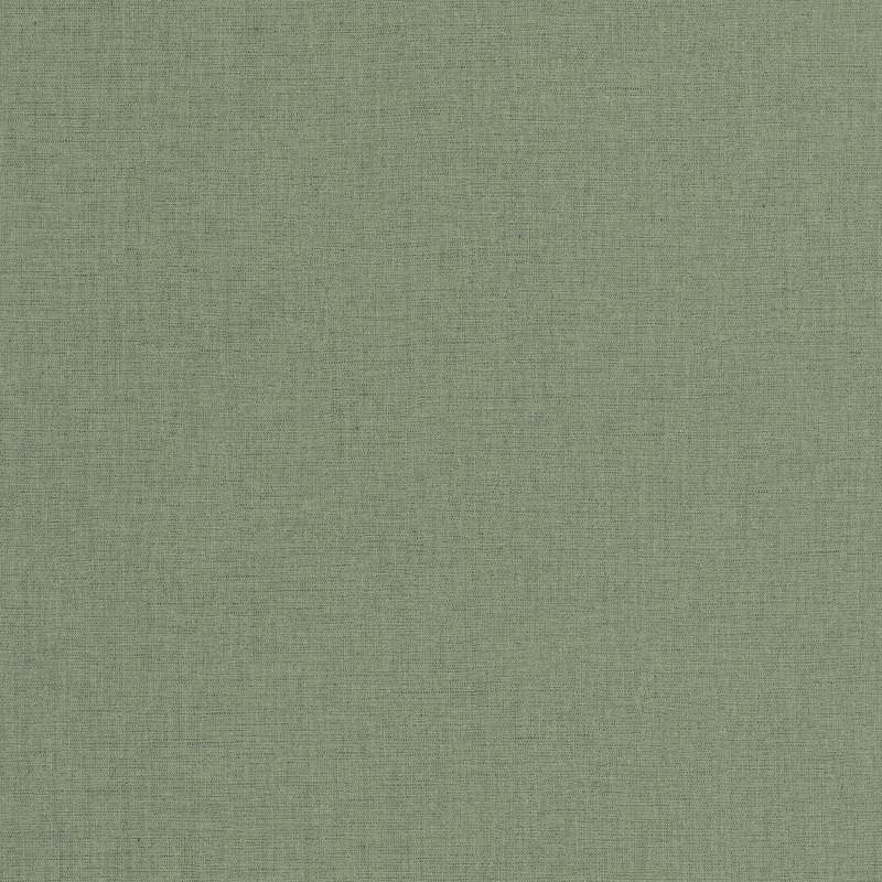 Papier peint intissé uni vert  et fil bleu LINEN - Art of Botany par Caselio - 103227660