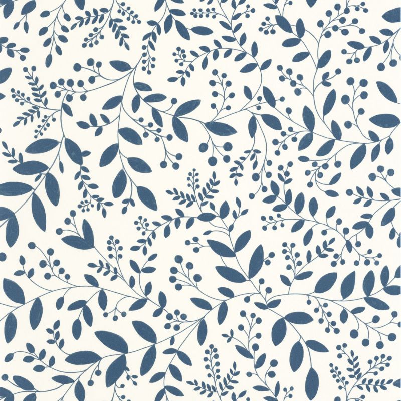 Papier peint vinyle sur intissé floral bleu indigoSYMPATHY - Green Life 2 par Caselio - 105340634