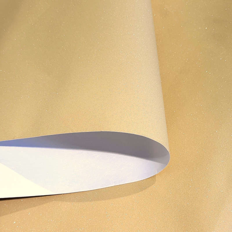 Papier peint expansé sur intissé uni jaune pailleté  SUEDE - Les Essentiels par Lutèce - 11200202