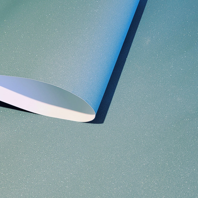 Papier peint expansé sur intissé uni bleu canard pailleté  SUEDE - Les Essentiels par Lutèce - 11200201