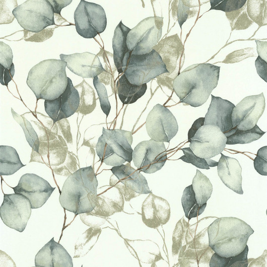Papier peint vinyle sur intissé végétal vert EUCALYPTUS - Les Essentiels par Lutèce - 11250204