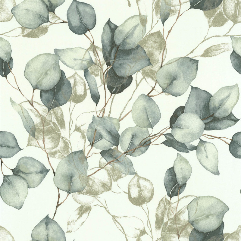 Papier peint vinyle sur intissé végétal vert EUCALYPTUS - Les Essentiels par Lutèce - 11250204