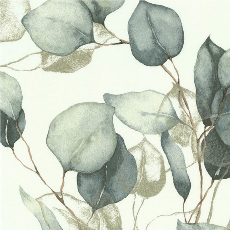 Papier peint vinyle sur intissé végétal vert EUCALYPTUS - Les Essentiels par Lutèce - 11250204