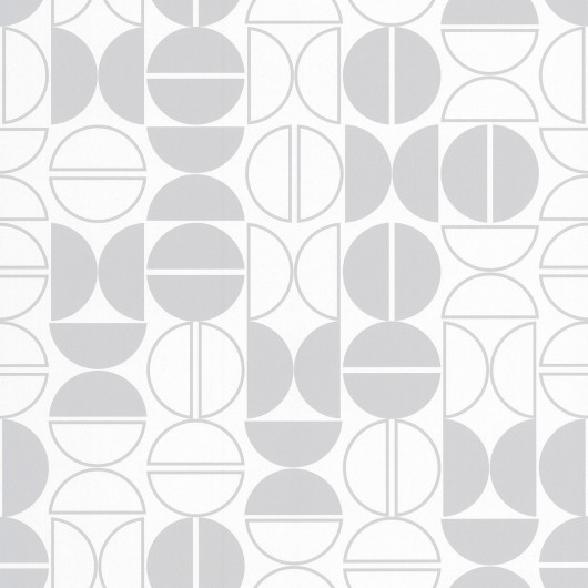 Papier peint vinyle sur intissé géométrique gris PASTILLE - Les Essentiels par Lutèce - 51201909