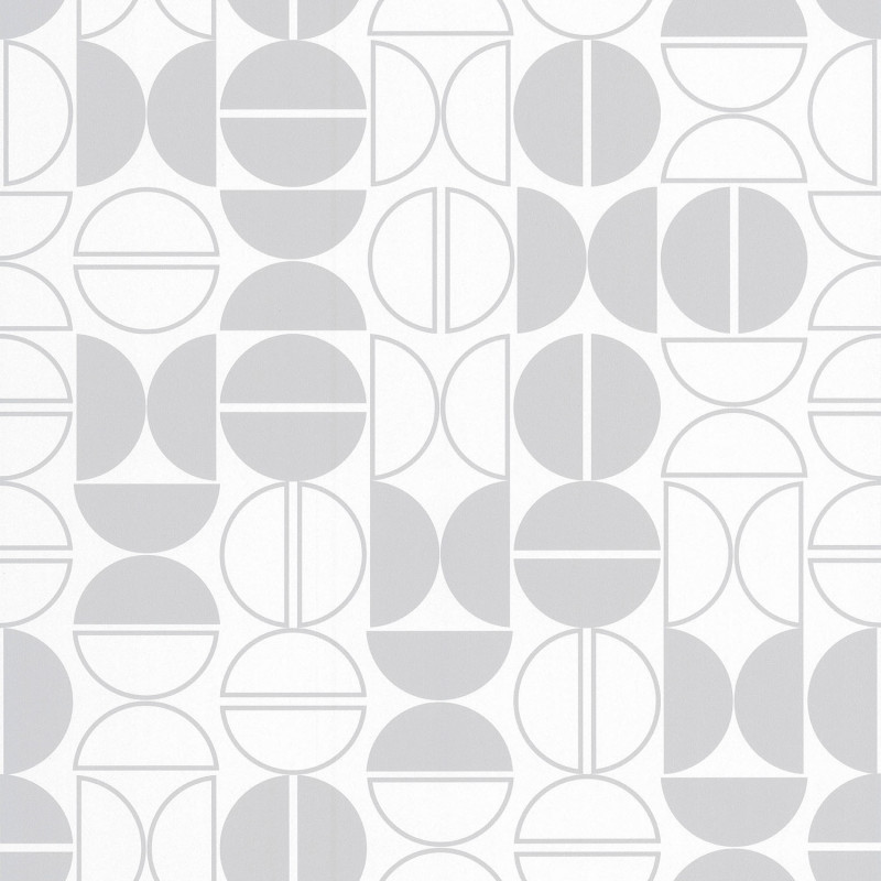 Papier peint vinyle sur intissé géométrique gris PASTILLE - Les Essentiels par Lutèce - 51201909