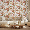 Papier peint vinyle sur intissé géométrique terracotta et marron MACRAME - Les Essentiels par Lutèce - 51234905