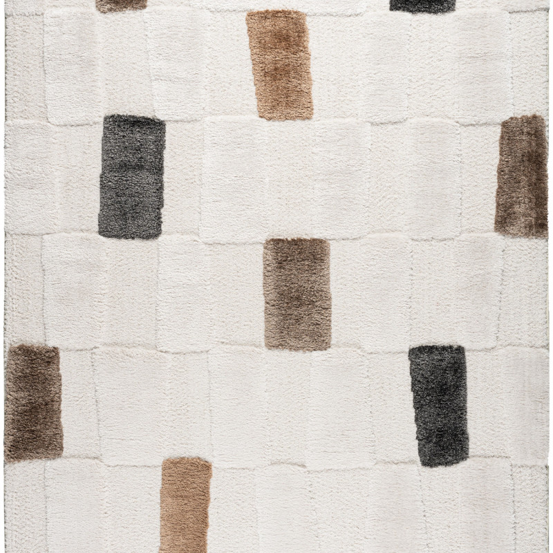 Tapis de salon - 160x230cm - Contemporain gris, marron et blanc Limba par Ragolle