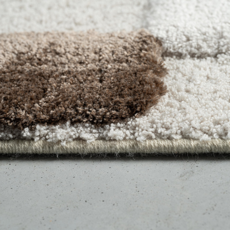 Tapis de salon - 160x230cm - Contemporain gris, marron et blanc Limba par Ragolle