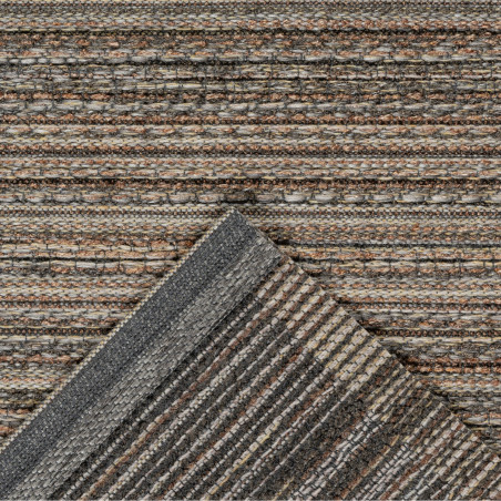 Tapis de salon - 200x290cm - Uni / Faux-uni marron et taupe Katana par Ragolle